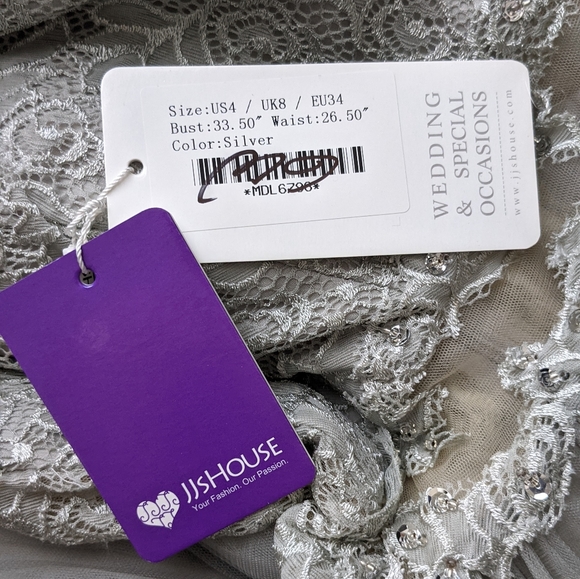 NWT JJ's House Beautiful Gray Dress - Picture 4 of 13